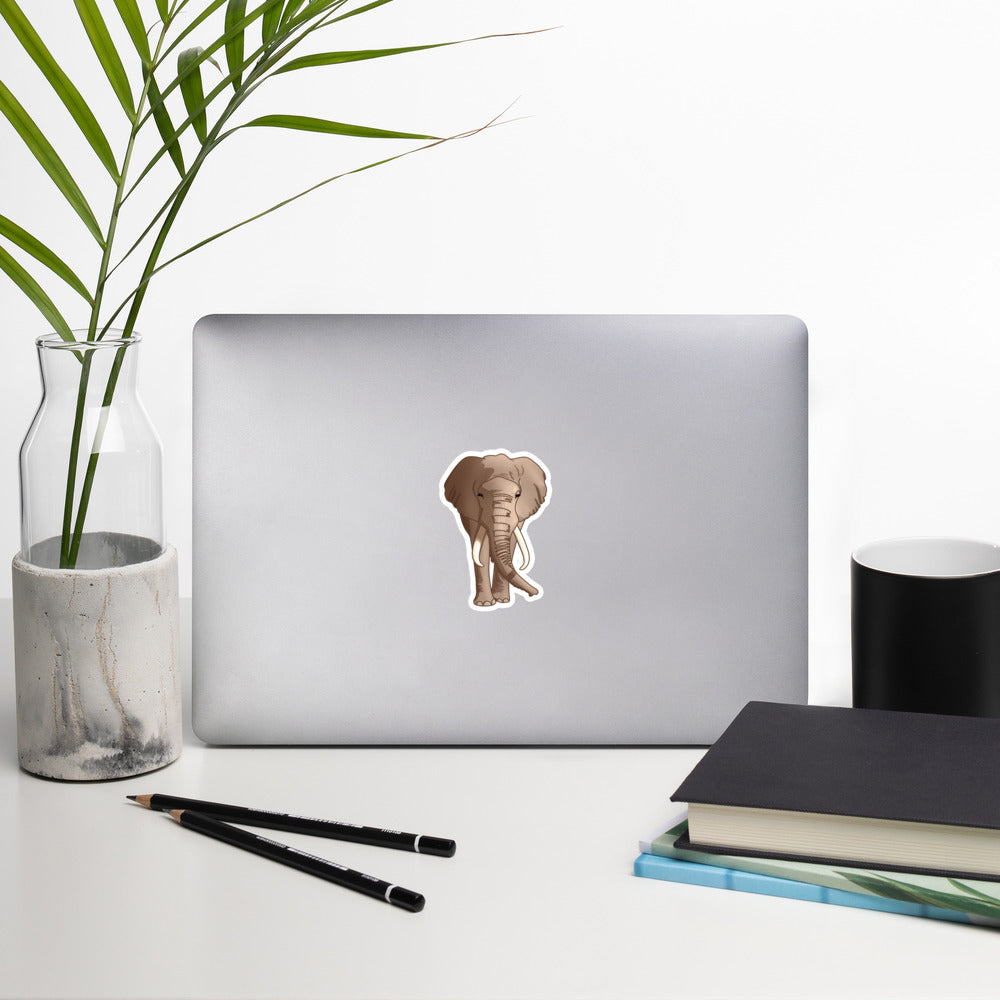 Kiss Cut Sticker - African Bush Elephant - Made to Order