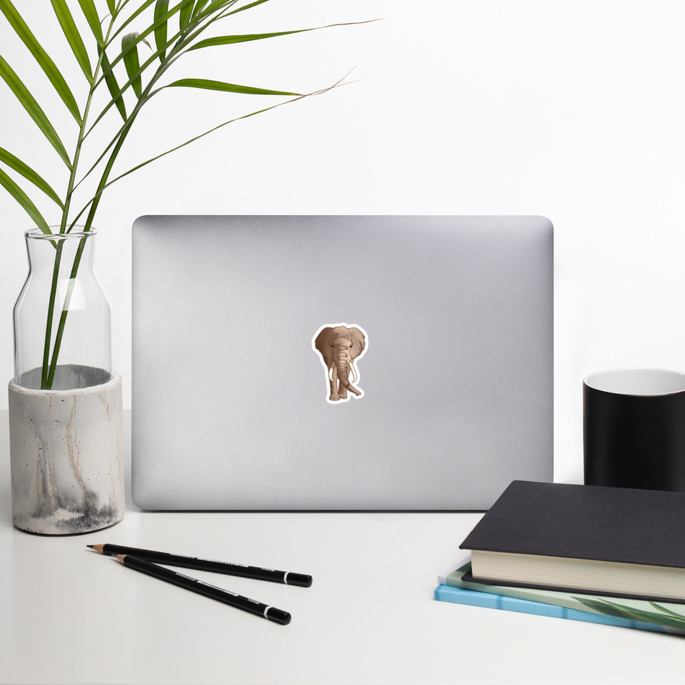 Kiss Cut Sticker - African Bush Elephant - Made to Order