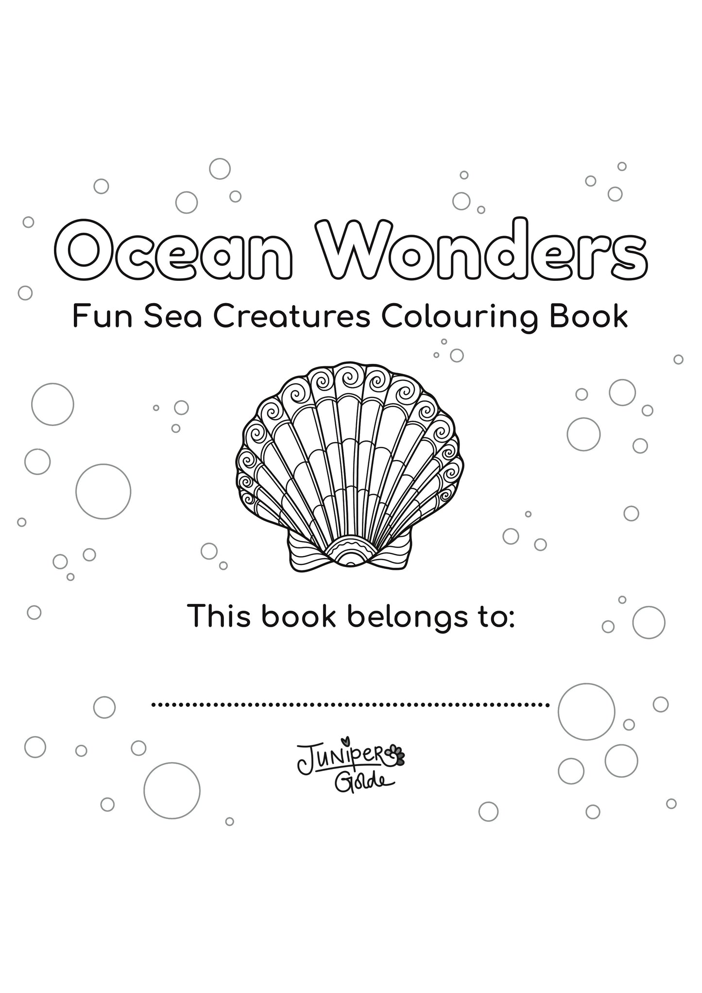 FREEBIE: May 2026 - Colouring Page: Scallop Shell