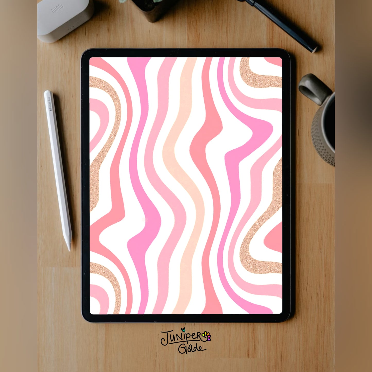 Seamless Pattern | Pink Candy Floss Stripes | Digital Download