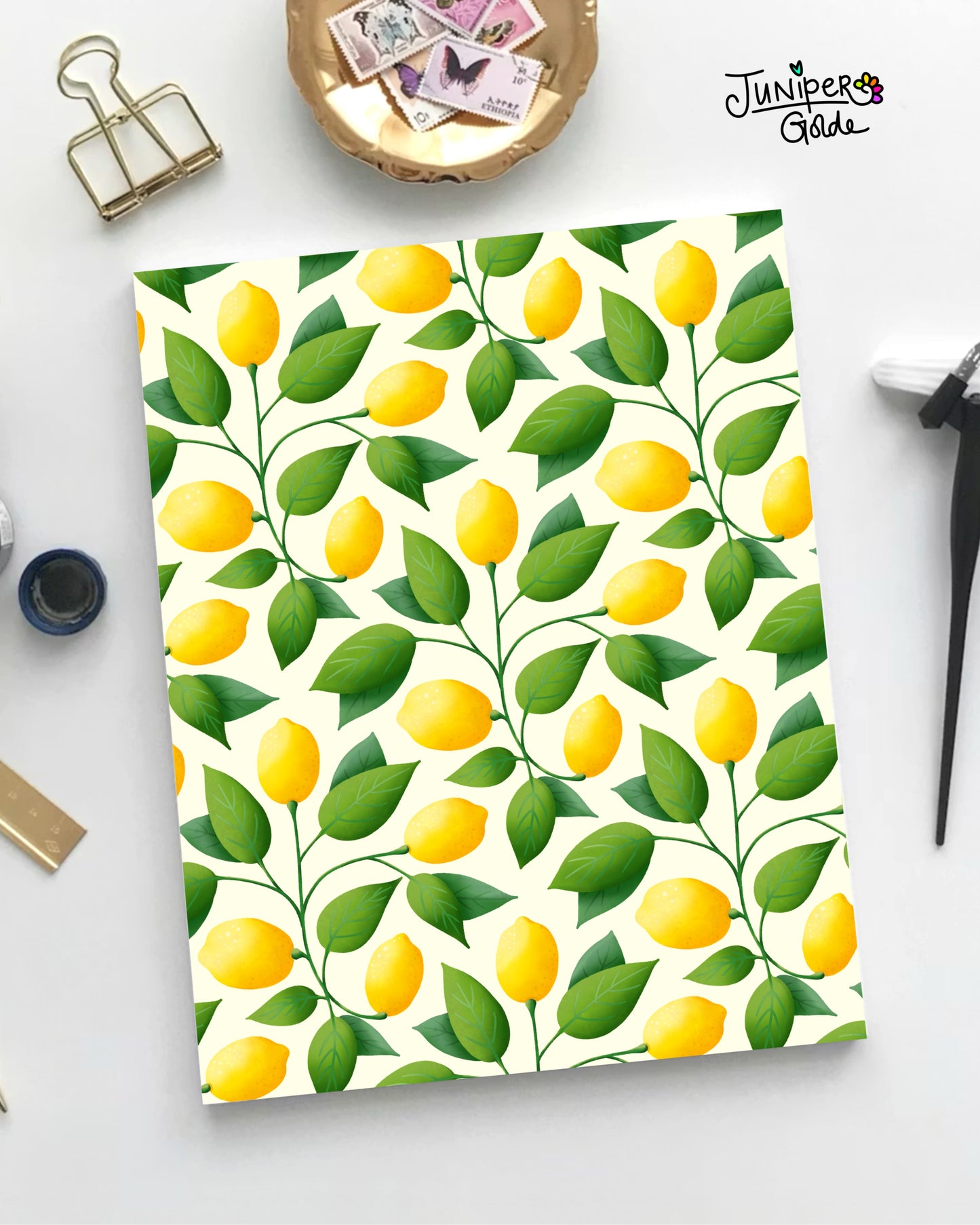 Seamless Pattern | Italian Summer Lemons | Digital Download