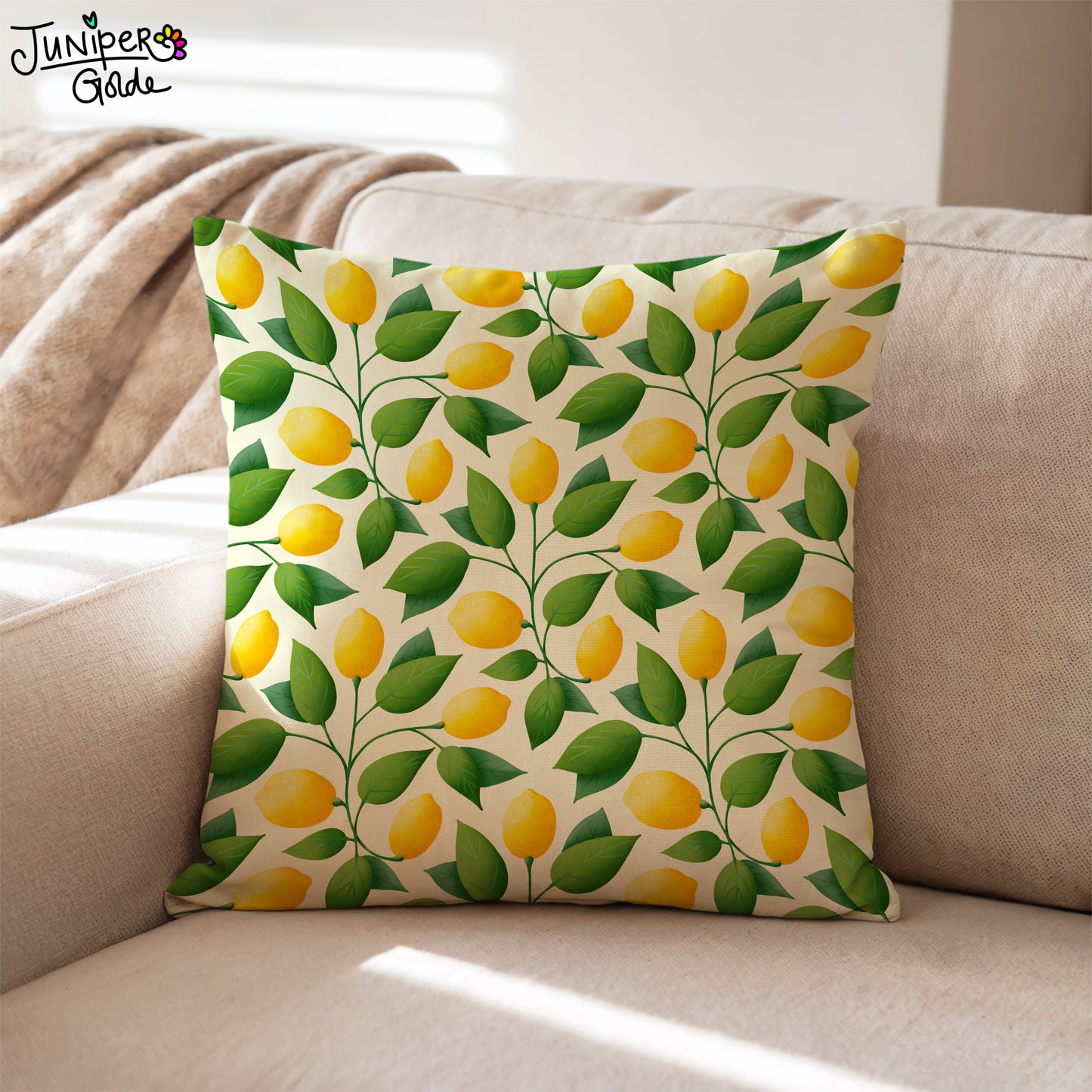 Seamless Pattern | Italian Summer Lemons | Digital Download
