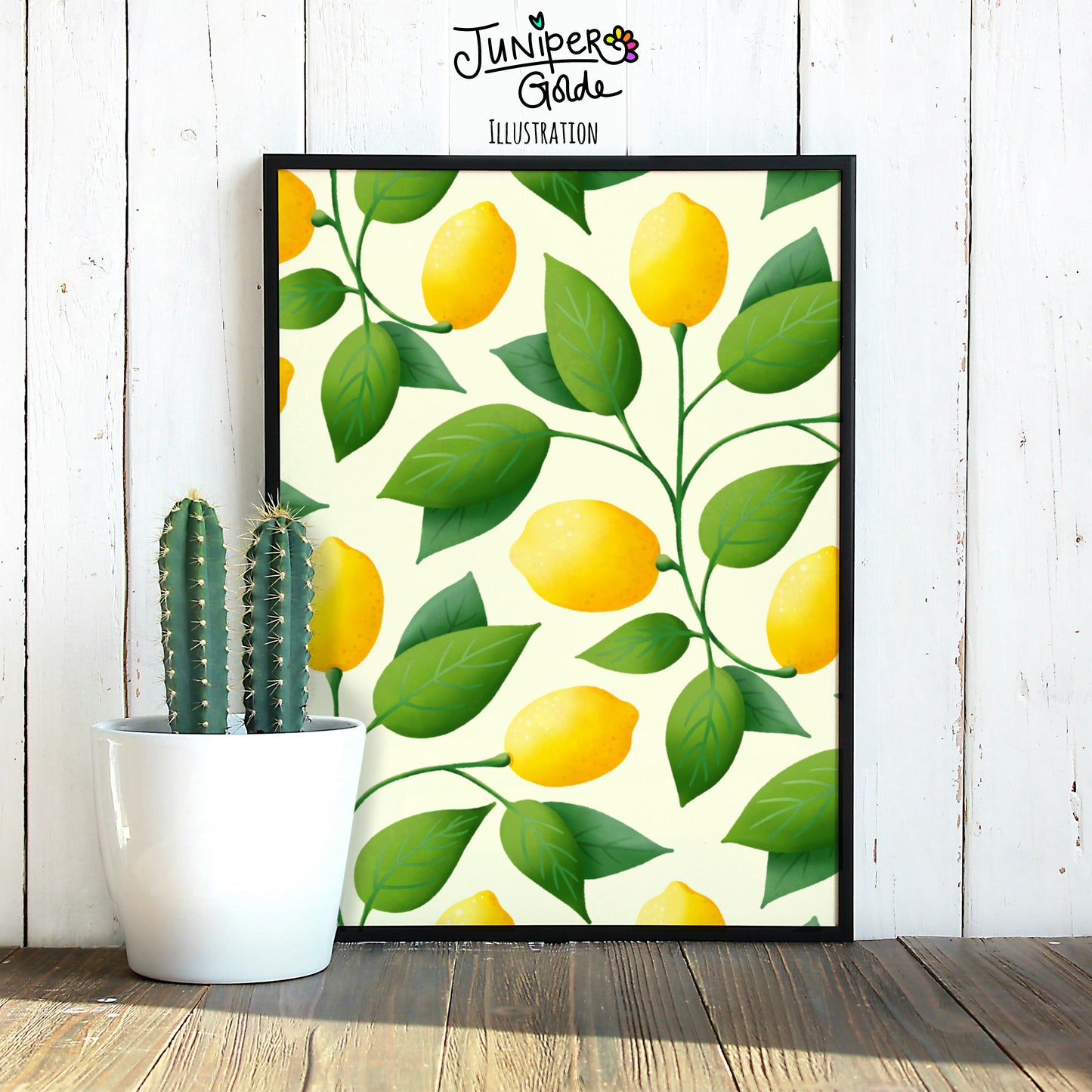 Seamless Pattern | Italian Summer Lemons | Digital Download