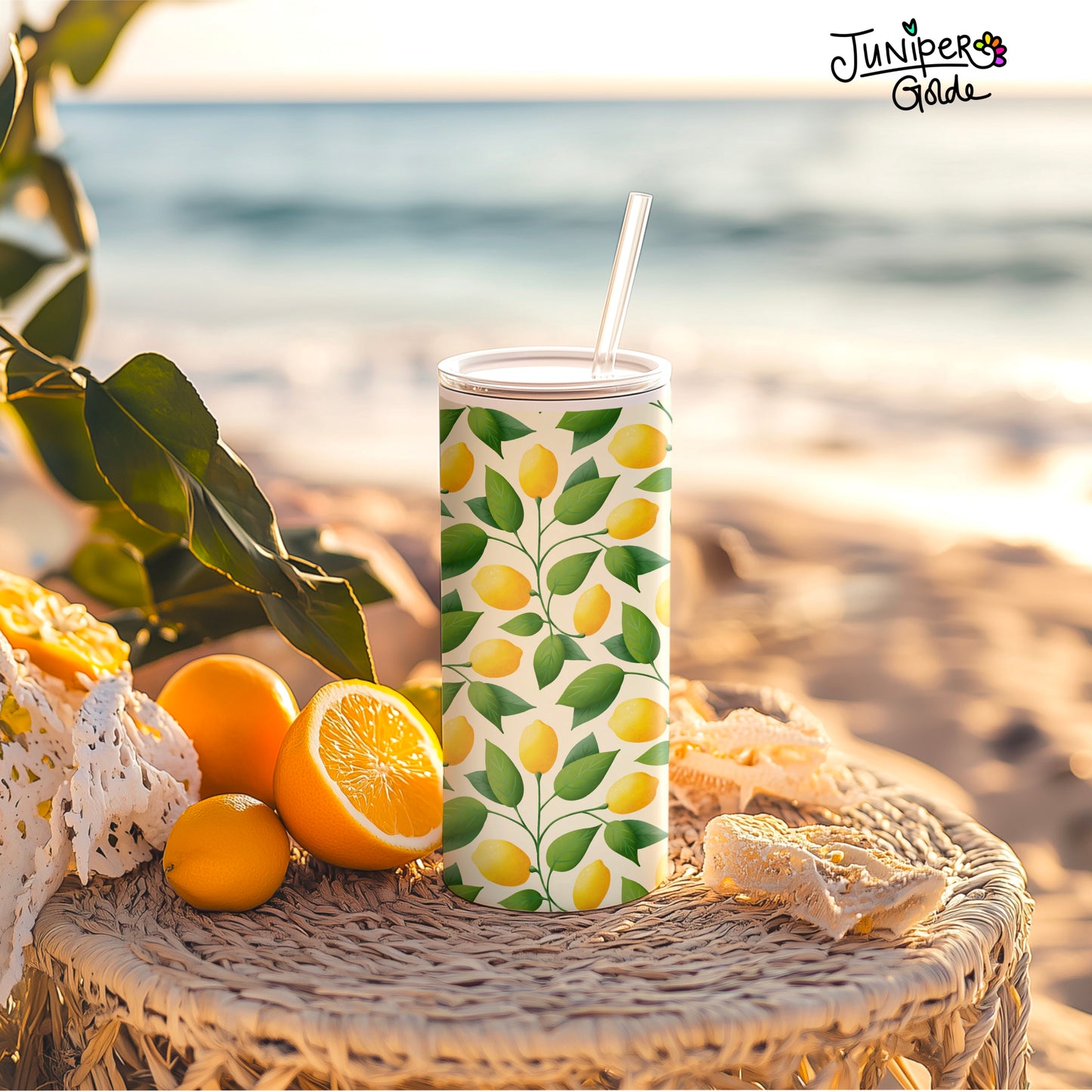 Seamless Pattern | Italian Summer Lemons | Digital Download