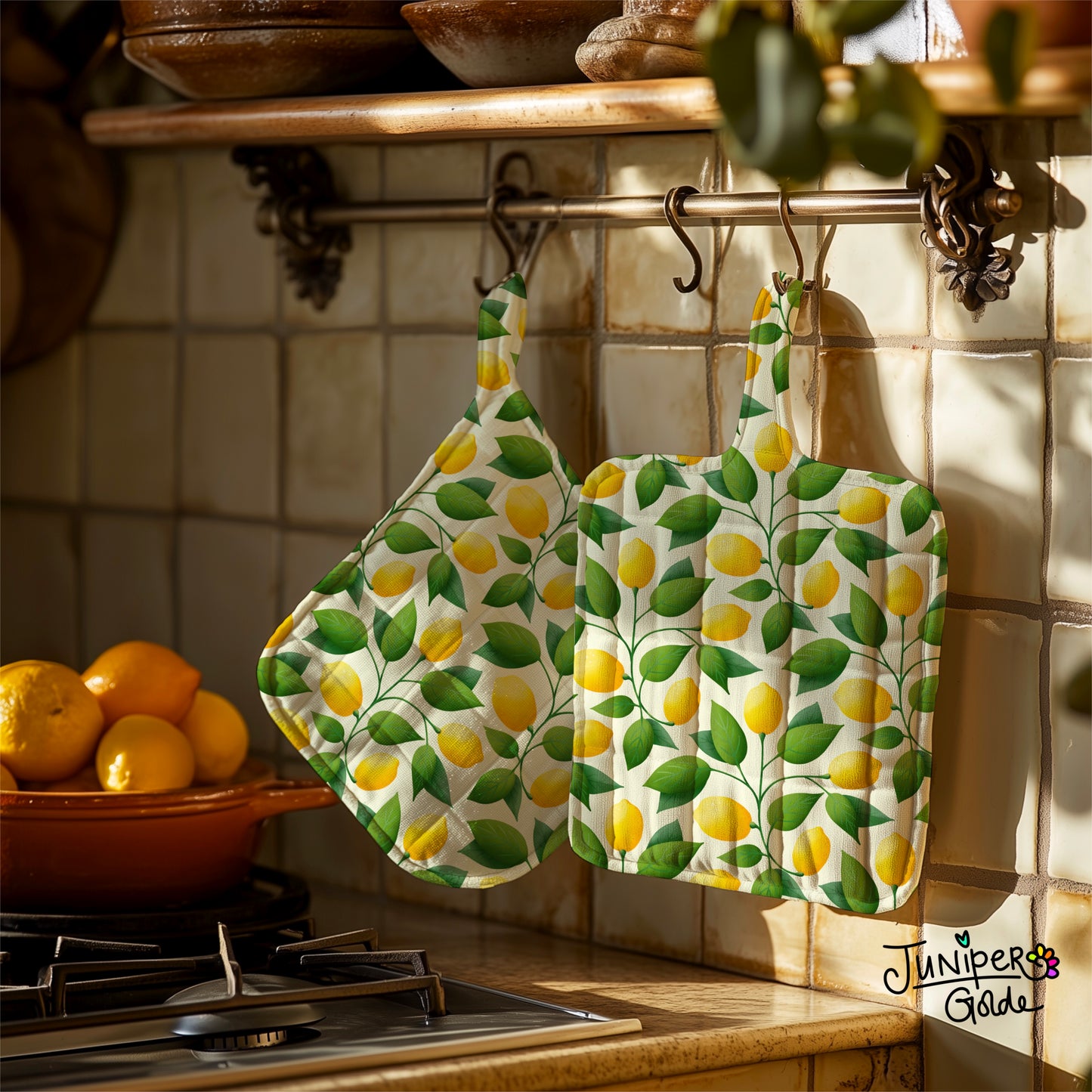 Seamless Pattern | Italian Summer Lemons | Digital Download