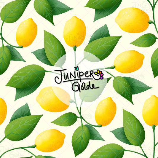 Seamless Pattern | Italian Summer Lemons | Digital Download
