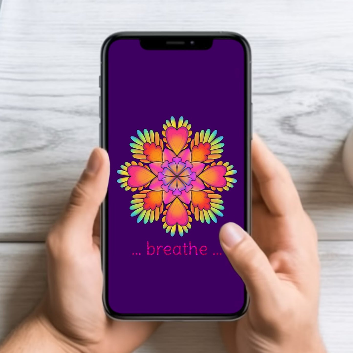 Mobile Phone Wallpaper | Breathe Mandala | Digital Download